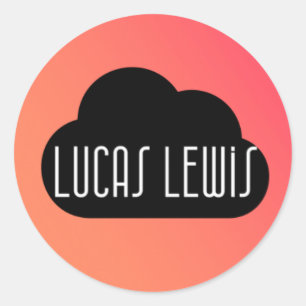 Lucas Lewis Logo-Aufkleber Runder Aufkleber