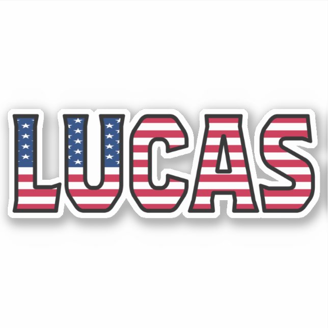 Lucas Name Vorname USA Sticker Stickerset (Vorderseite)