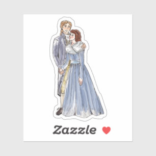 Lucas und Julia Custom-Cut Vinyl Sticker