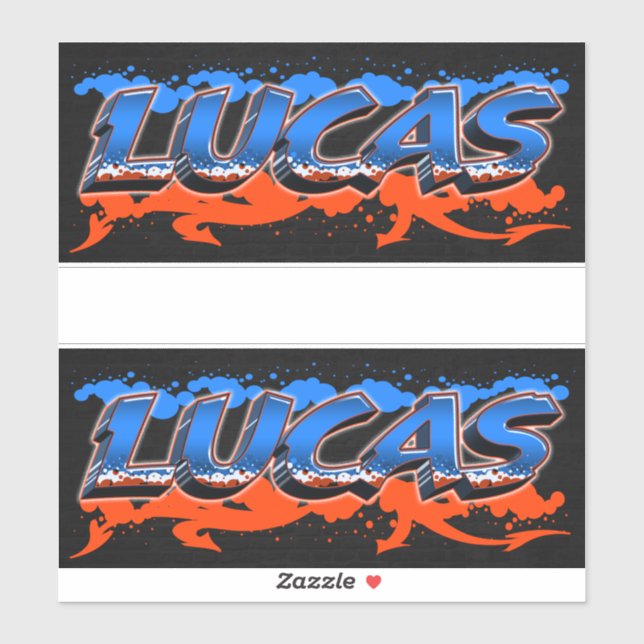 Lucas Vorname Name Graffiti Aufkleber Sticker (Blatt)