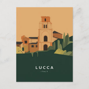 Lucca Italien Stylist Illustration Postkarte