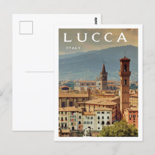 Lucca Italien Vintage Berühmter Reiseort Postkarte