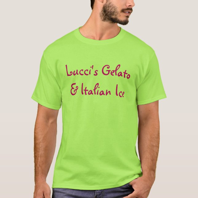 Luccis Gelato u. italienisches Eis T-Shirt (Vorderseite)