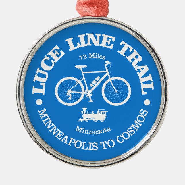 Luce Line Trail (Radfahren) Ornament Aus Metall (Vorne)