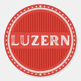 Lucerne City Pride Emblem – Swiss Identity Runder Aufkleber