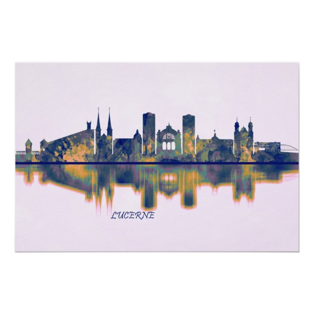 Lucerne Skyline Poster (Vorderseite)