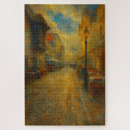 Lucerne Switzerland Old Town Twilight Art Puzzle