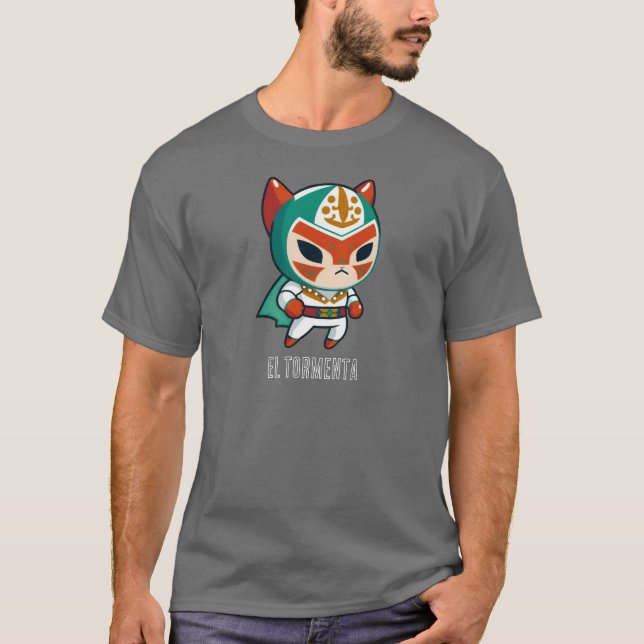 Lucha Libre Cat Maske mexikanischer Wrestling, El  T-Shirt (Vorderseite)
