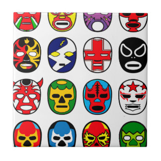Lucha Libre Luchador mexikanische Wrestling-Masken Fliese