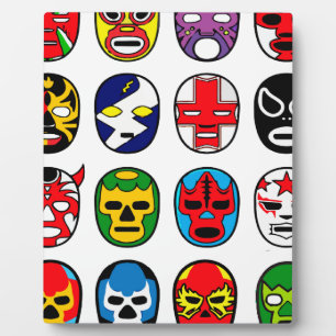 Lucha Libre Luchador Mexikanischer Wrestling Maske Fotoplatte