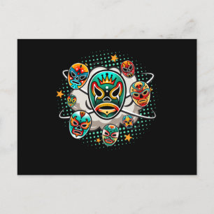 Lucha Libre Mask Mexico Wrestling Postkarte