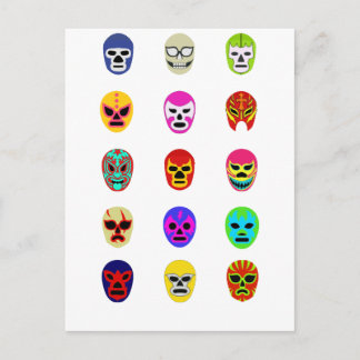 Lucha Libre Mask Mexikanischer Wrestling Postkarte
