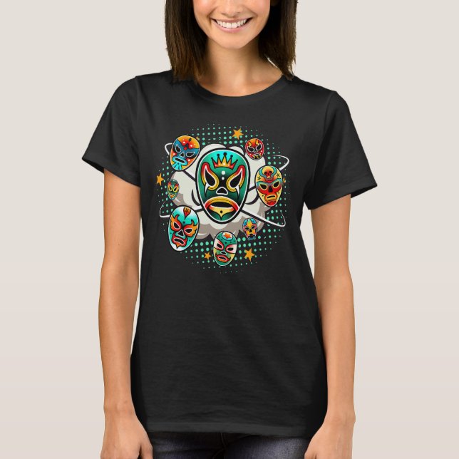 Lucha Libre Maske Mexiko Luchador Mexikanischer Wr T-Shirt (Vorderseite)