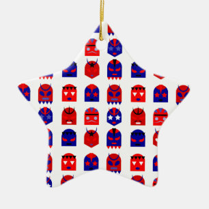 Lucha libre Masken Keramikornament