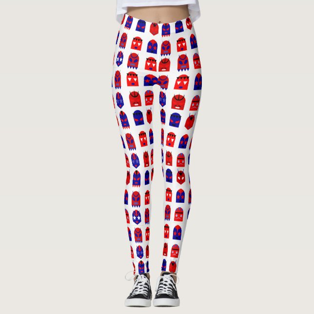 Lucha libre Masken Leggings (Vorderseite)