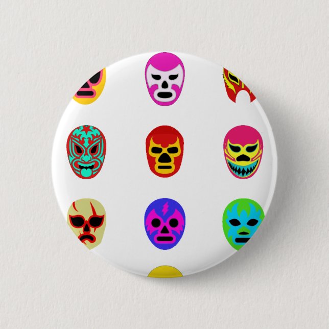 Lucha Libre Masken-Mexikaner-Wrestling Button (Vorderseite)