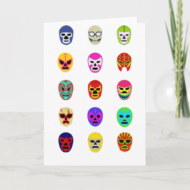 Lucha Libre Masken-Mexikaner-Wrestling Karte (Vorderseite)