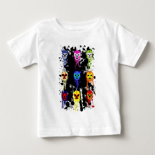 Lucha Libre Masken-mexikanisches Baby T-shirt (Vorderseite)