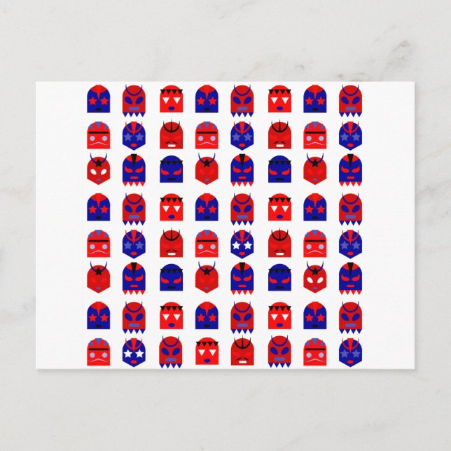 Lucha libre Masken Postkarte (Vorderseite)
