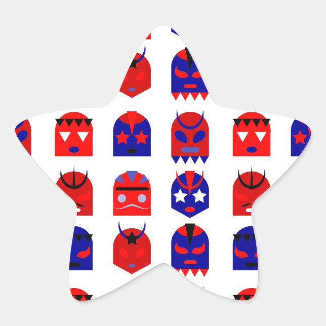 Lucha libre Masken Stern-Aufkleber (Vorderseite)