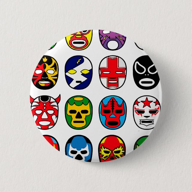 Lucha Libre Maskenringkämpfer Mexikaner-Wrestling Button (Vorderseite)
