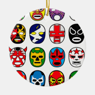 Lucha Libre Maskenringkämpfer Mexikaner-Wrestling Keramik Ornament