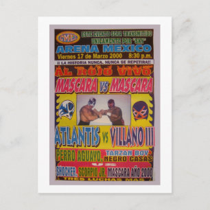 Lucha Libre Match Poster Postkarte