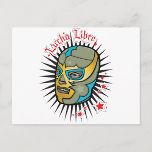 Lucha Libre Mexican Wrestling Mask Postkarte