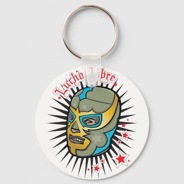 Lucha Libre Mexican Wrestling Mask Schlüsselanhänger (Vorderseite)