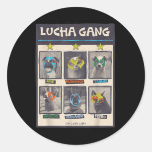 Lucha Libre Mexico Welppy Wrestling Mask Luchador Runder Aufkleber