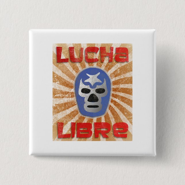 Lucha Libre Mexikaner-Wrestling Button (Vorderseite)