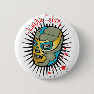 Lucha Libre mexikanische Wrestling-Maske Button
