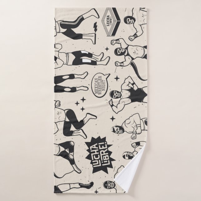 Lucha Libre: Mexikanisches Wrestler-Muster Badehandtuch (Badehandtuch)