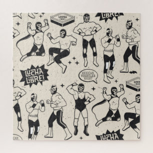 Lucha Libre: Mexikanisches Wrestler-Muster Puzzle