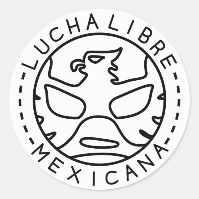 Lucha Logo#1mono Runder Aufkleber (Vorderseite)