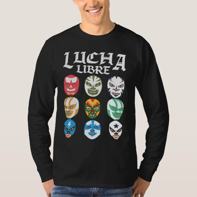 Luchador Masks Lucha Libre T-Shirt (Vorderseite)