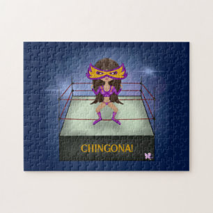 Luchadora Lucha Libre Mexikanischer Wrestling Tass Puzzle