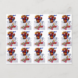 Luchadores Einladungspostkarte