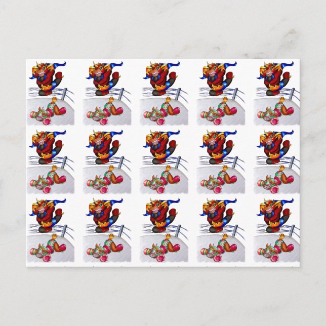 Luchadores Einladungspostkarte (Vorderseite)