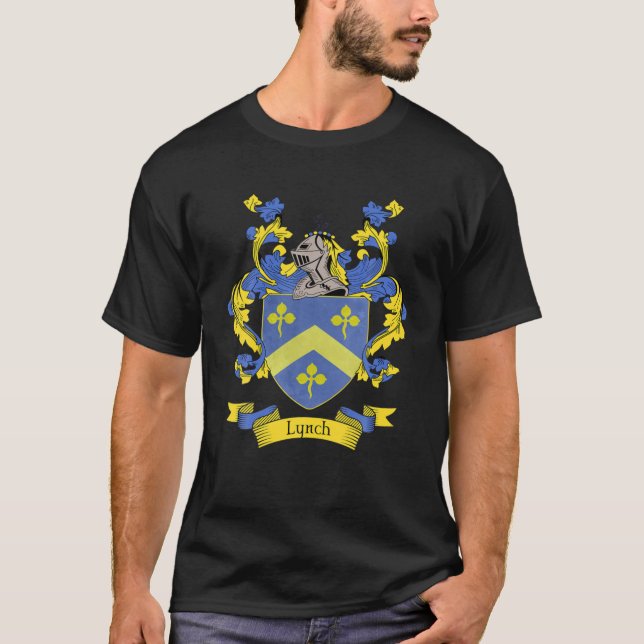 Luchmantel | Lynch Surname Familienwappen T-Shirt (Vorderseite)