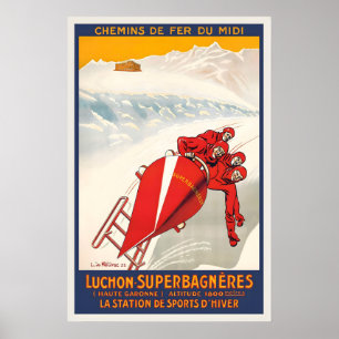 Luchon-Superbagneres Der Wintersportort Poster