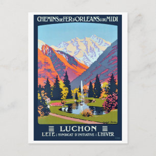 Luchon, Wellness-Center Centre, Frankreich, Vintag Postkarte