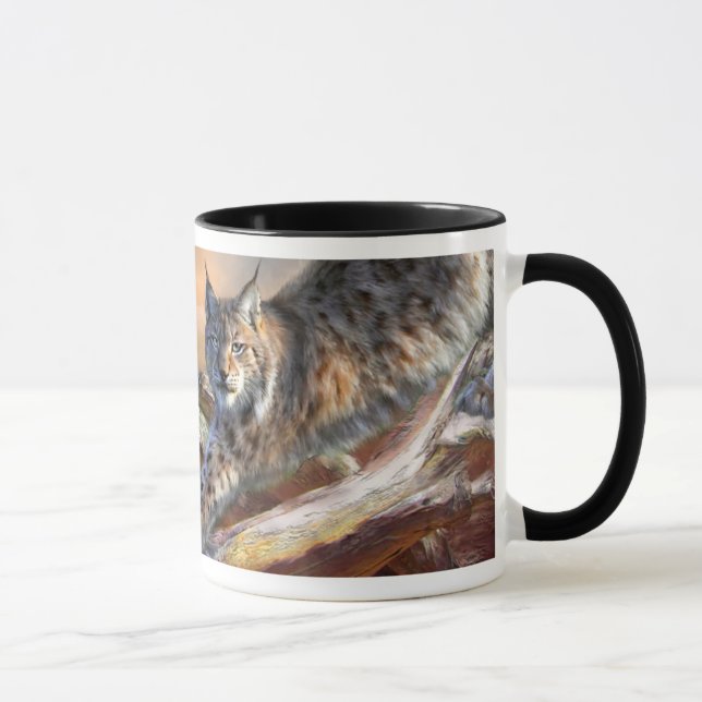 Luchs-Geist-Kunst-Tasse Tasse (Rechts)