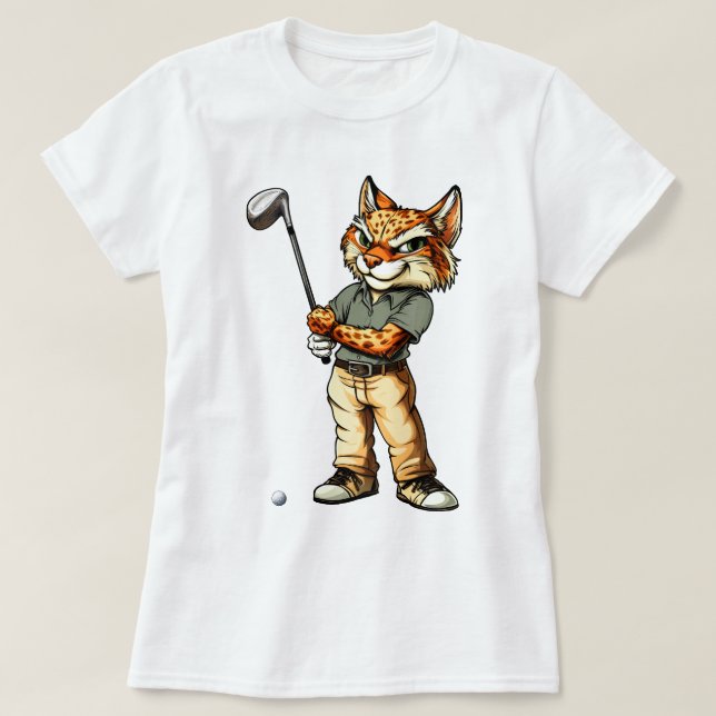 Luchs Golf T-Shirt (Design vorne)
