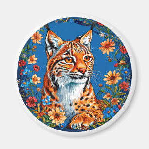 🧲 Luchs Magnet Lebendiges Orange Wildkatzengesche