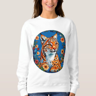 Luchs mit lebendigem orangefarbenem Fell Sweatshirt