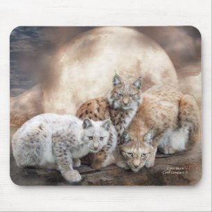 Luchs-Mond-Kunst Mousepad