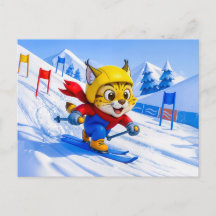 Luchs-Skilauf-Riesenslalom im Winter