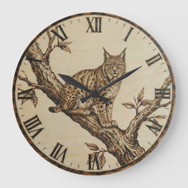 Luchs Wanduhr (Vorderseite)