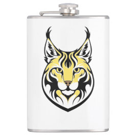 Luchs, wilde Katze Flachmann